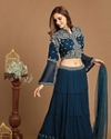 Mohey Women Glamorous Dark Blue Lehenga image number 0