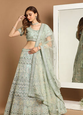 Charming Light Green Lehenga image number 0