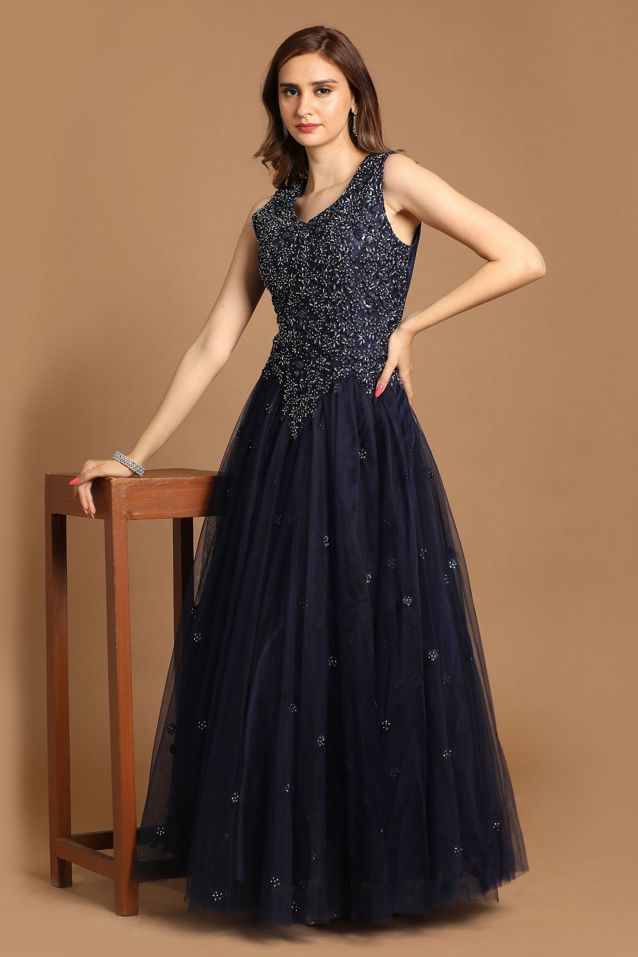Mohey Women Bold Blue Gown