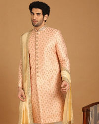 Manyavar Men Classy Light Pink Sherwani