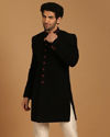 Manyavar Men Black Indo Western With Dupatta