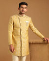 alt message - Manyavar Men Bright Yellow Indo Western image number 0