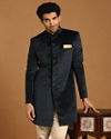 Manyavar Men Feroze Velvet Indo Western