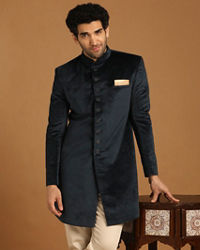 Manyavar Men Feroze Velvet Indo Western