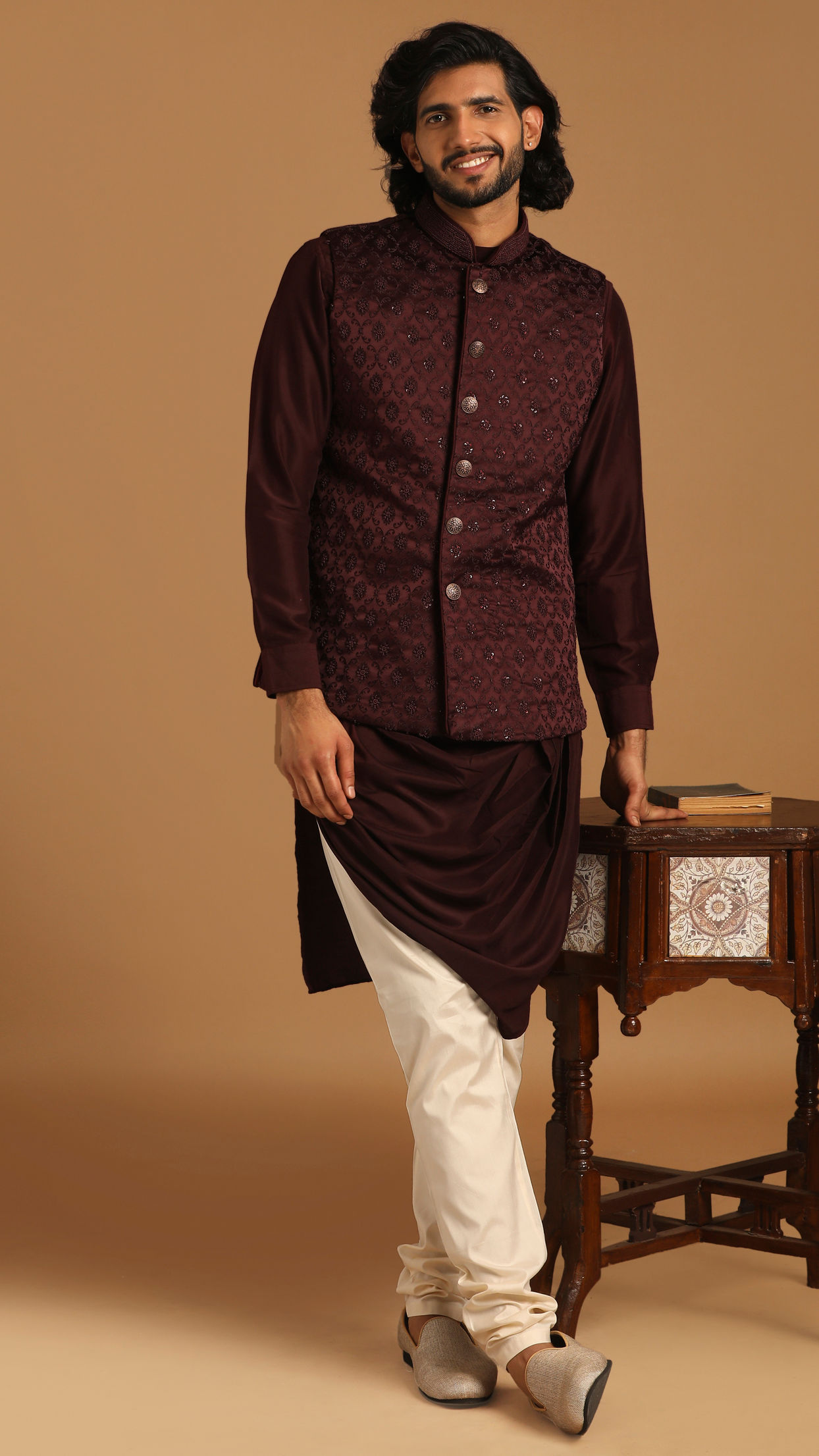 GAURI KURTA SET - WINE