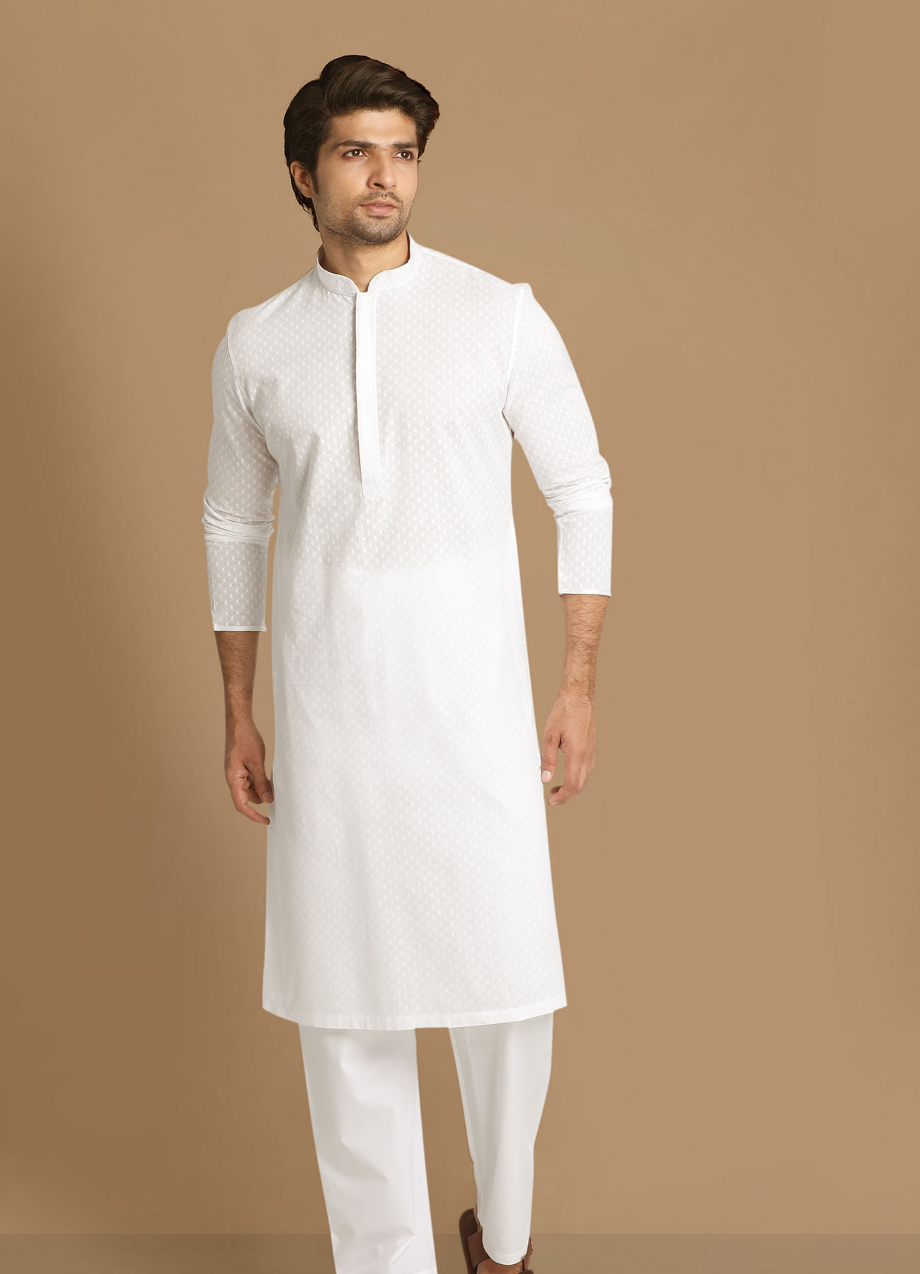 Manyavar Men Classic White Kurta Set