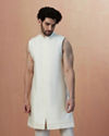 Manyavar Men Sesame White Indo Western image number 2