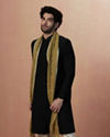 Manyavar Men Moss Green Self Design Sherwani