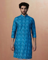 Manyavar Men Feroze Blue Kurta