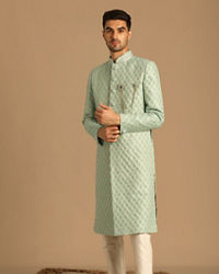 Manyavar Men Opal Green Sherwani