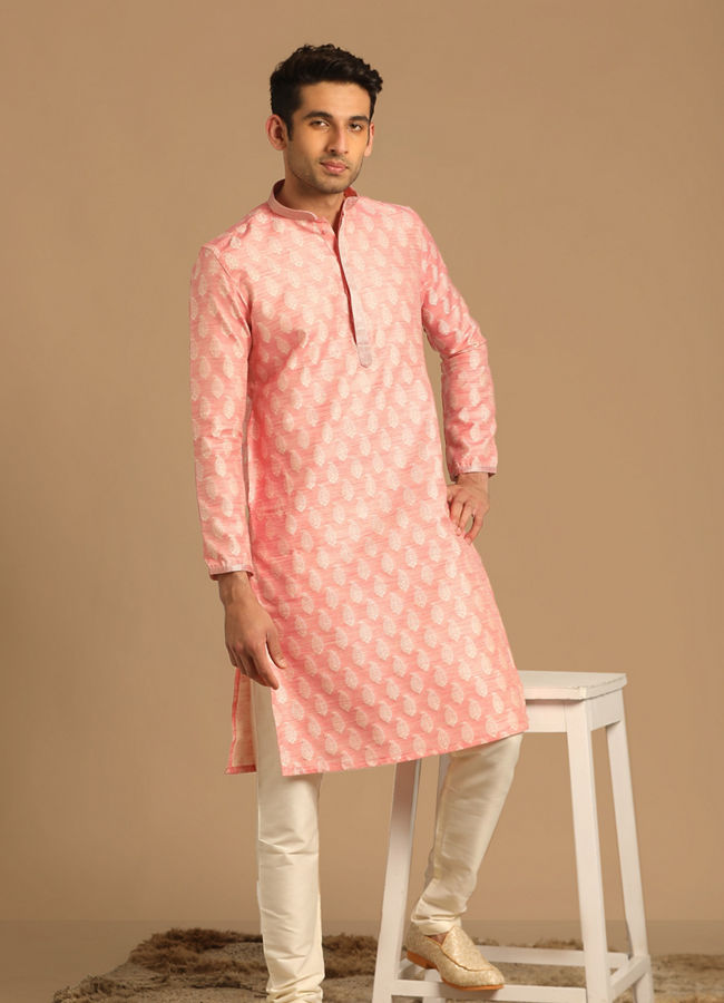 Pastel Pink Kurta Set image number 1