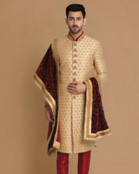 Manyavar Men Flambouyant Fawn Sherwani