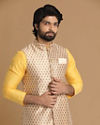 Manyavar Men Sublime Biscuit Shade Jacket