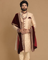 Manyavar Men Regal Fawn Sherwani Set