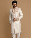 alt message - Manyavar Men Subtle Pink Wedding Sherwani image number 1