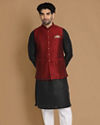 Manyavar Men Exquisite Maroon Jacket
