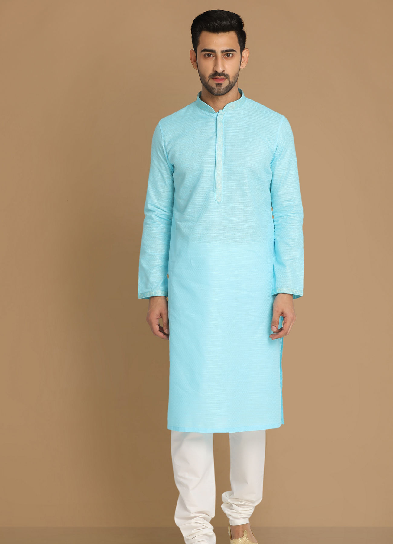 Manyavar Men Sublime Blue Kurta Set