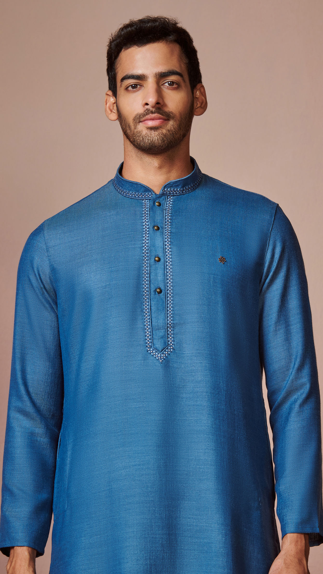 Manyavar Men Feroze Plain Kurta Set