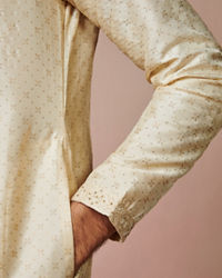 Manyavar Men Biscuit Printed Kurta Set