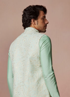 Mint Green Paisley Jacket image number 2