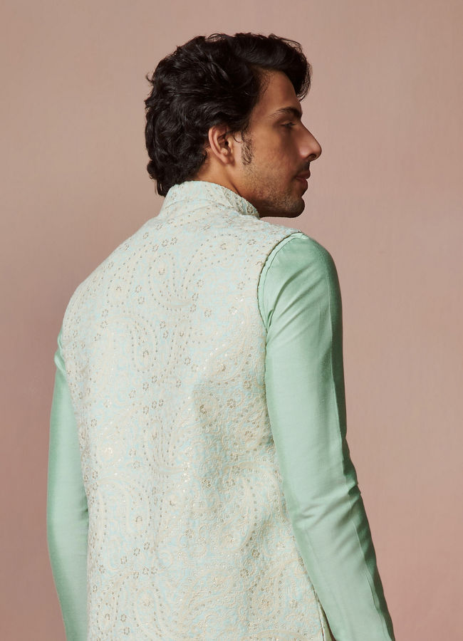 Mint Green Paisley Jacket image number 1