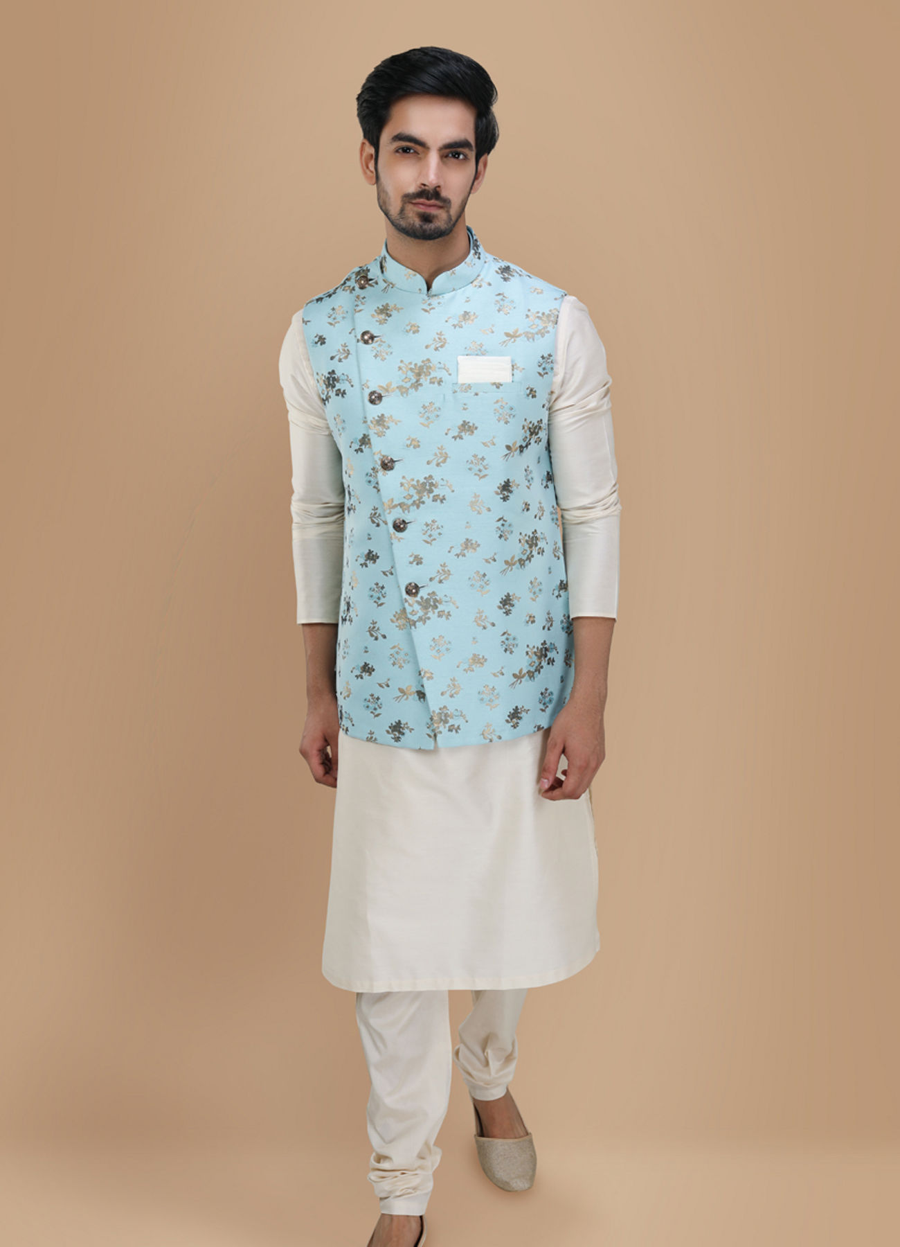 Manyavar Men Achkan Style Kurta Jacket Set