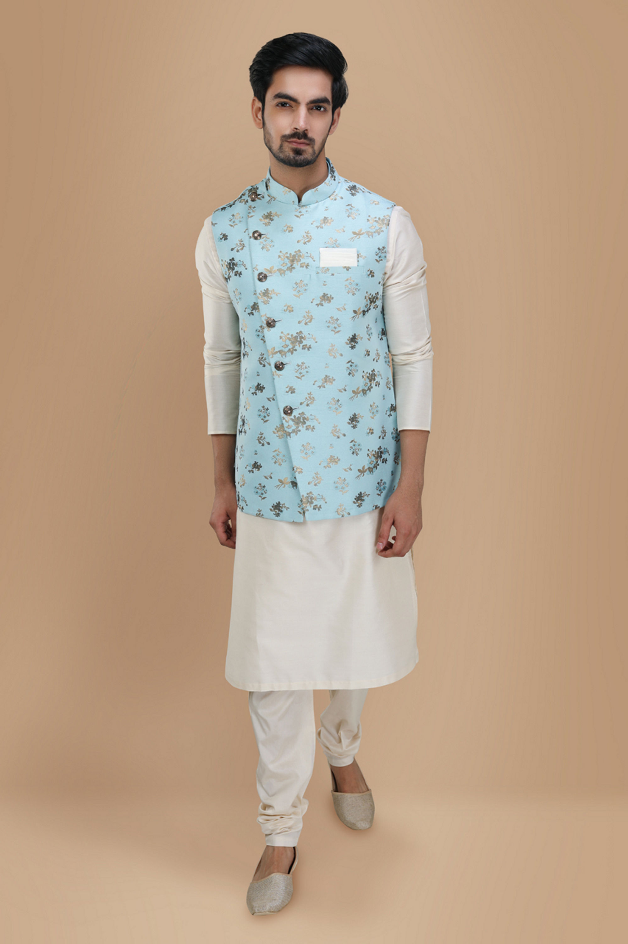 Manyavar Men Achkan Style Kurta Jacket Set