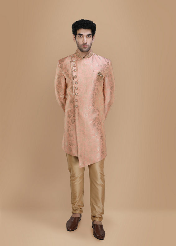Manyavar Men Impressive Gajaree Indo Western Set