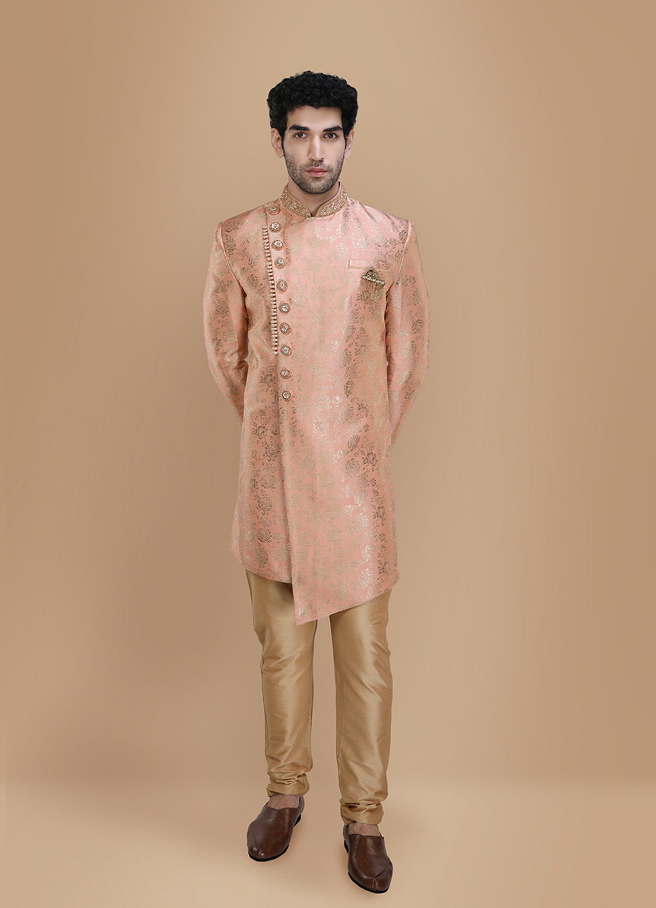 Manyavar Men Impressive Gajaree Indo Western Set