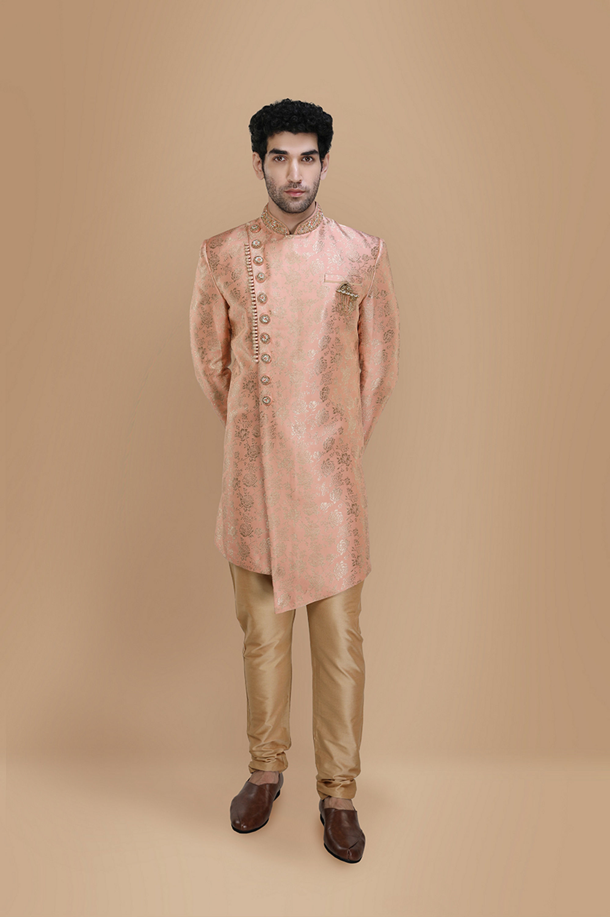 Manyavar Men Impressive Gajaree Indo Western Set