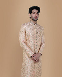 Manyavar Men Marvelous Rani Pink Wedding Sherwani