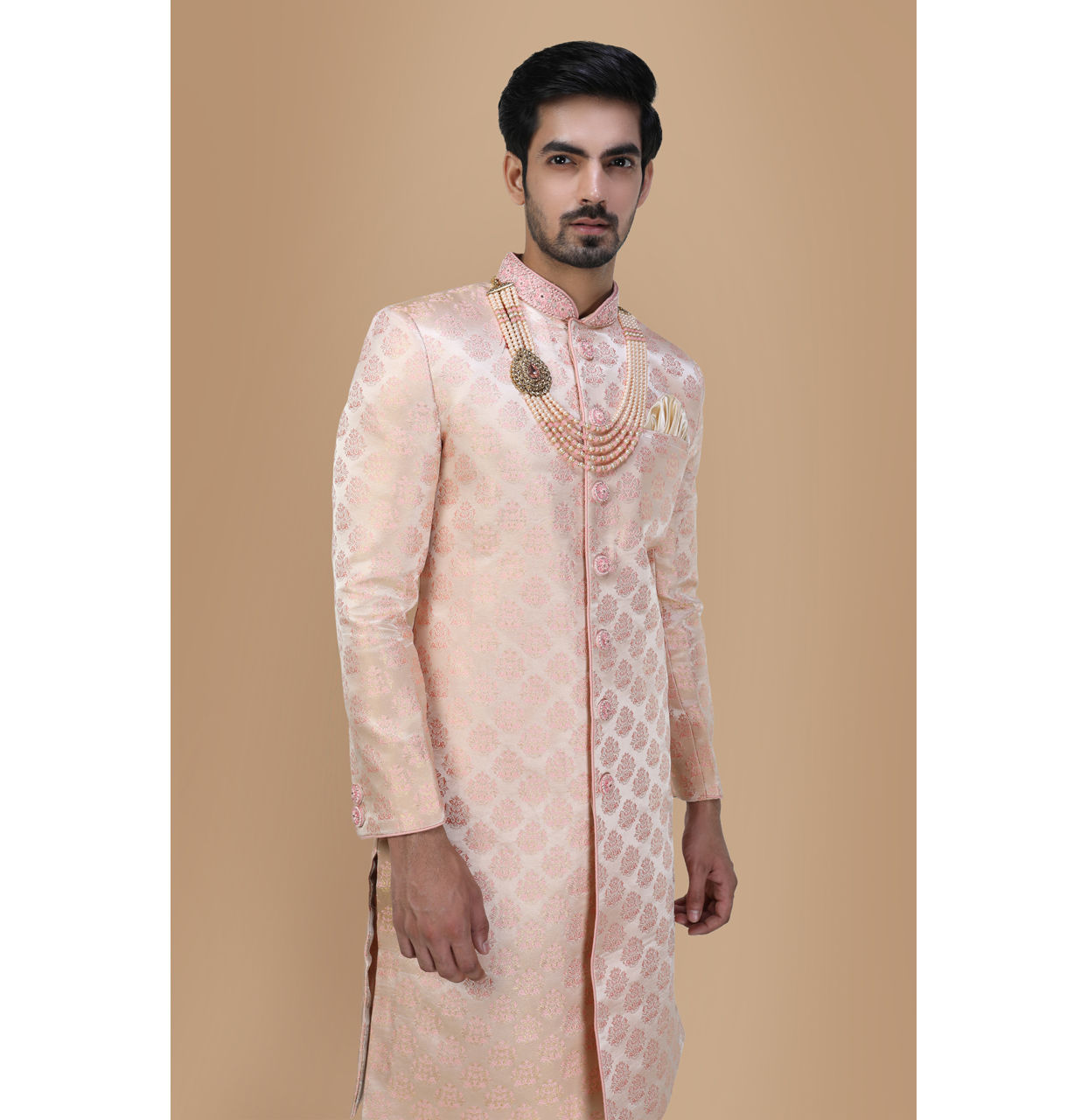 alt message - Manyavar Men Royal Rani Sherwani Suit image number 0