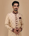 Manyavar Men Brilliant Fawn Sherwani Suit
