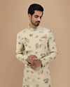 Manyavar Men Aristocratic Pista Indo Western Set image number 0