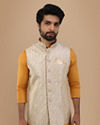 Manyavar Men Festive Zari Embroidered Jacket