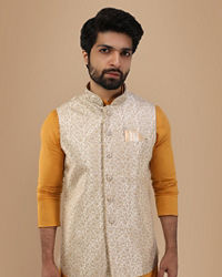 Manyavar Men Festive Zari Embroidered Jacket