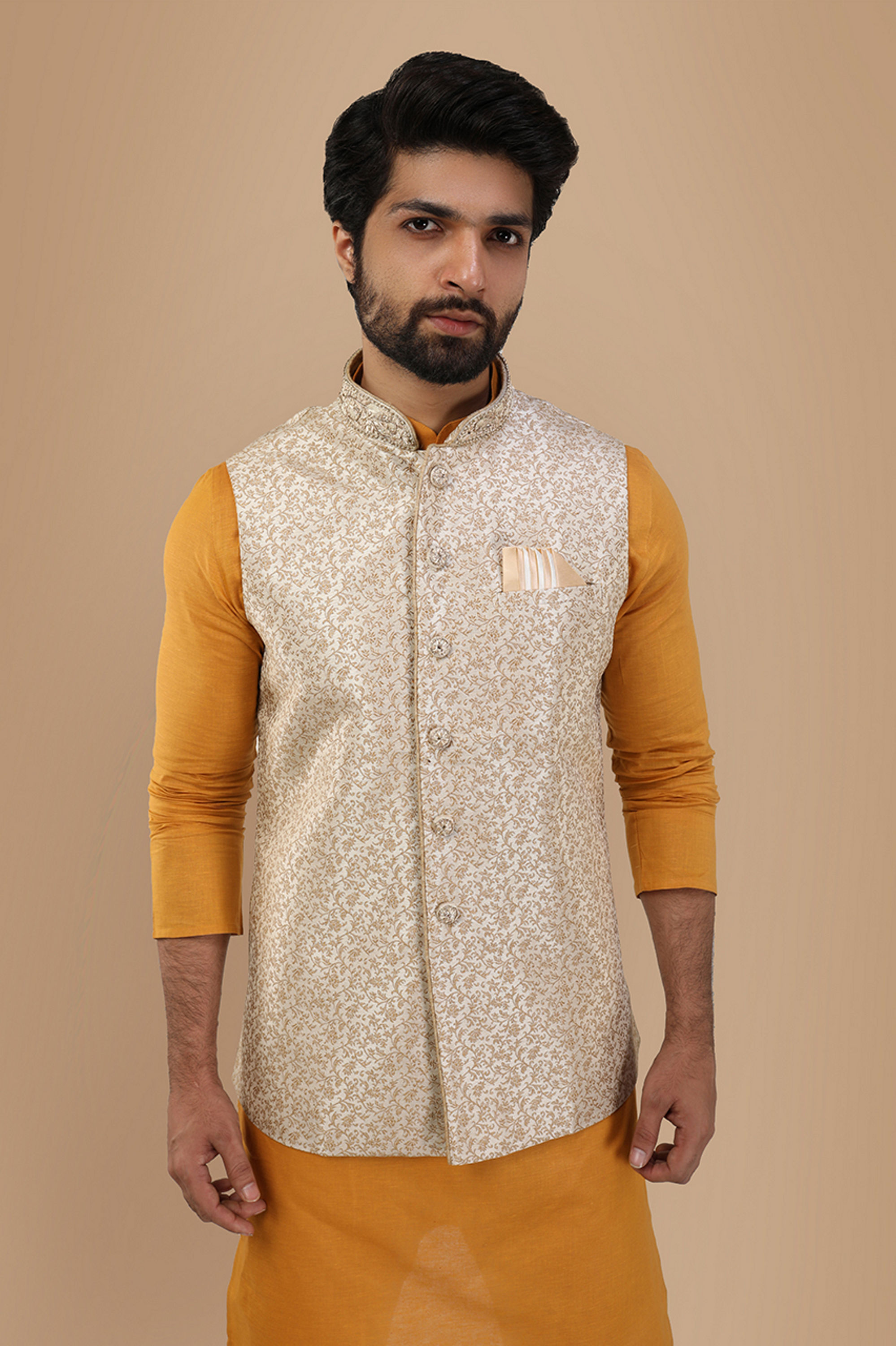 Manyavar Men Festive Zari Embroidered Jacket