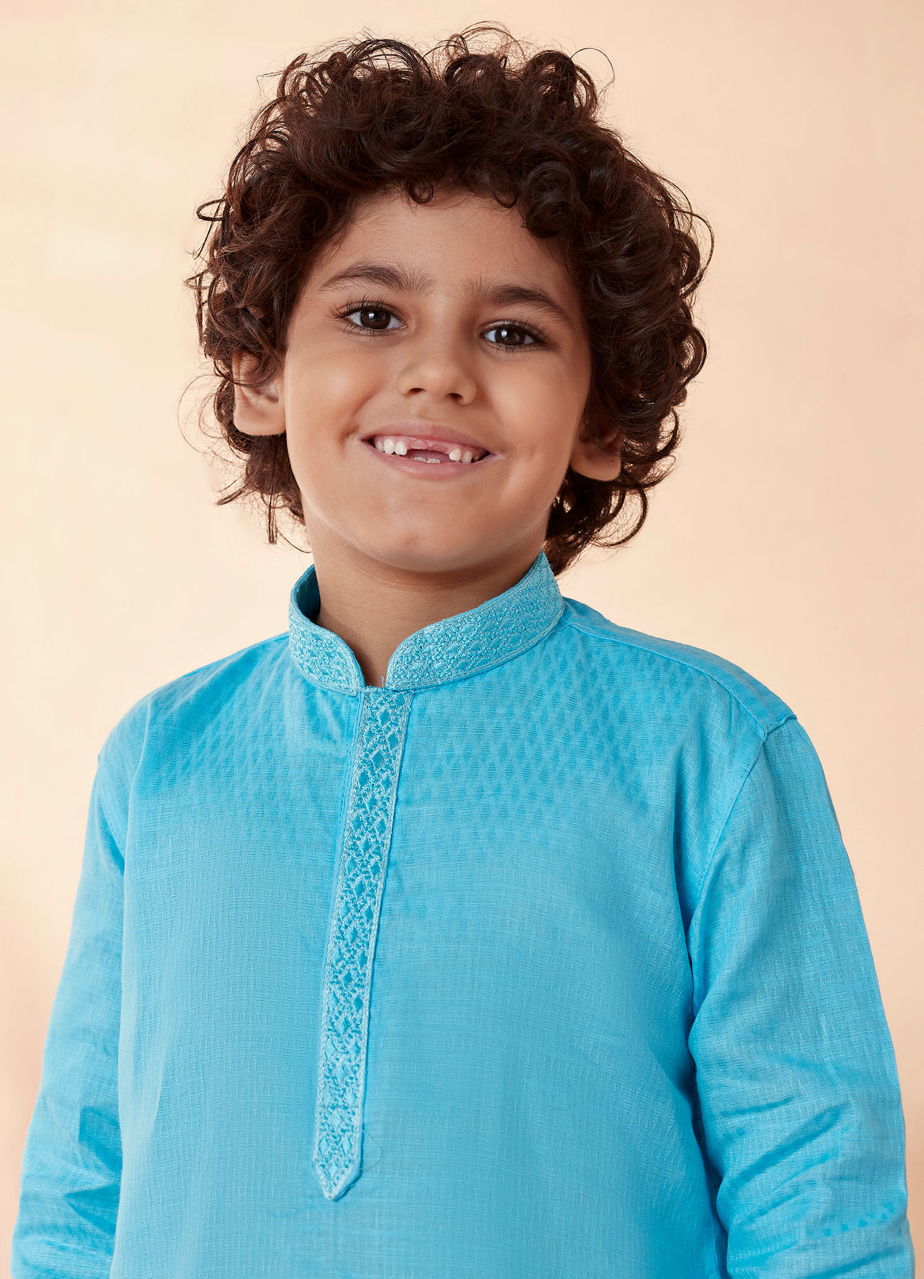 Manyavar Boys Boys Sky Blue Kurta Set