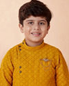 Manyavar Boys Boys Mustard Orange Side Open Kurta Set