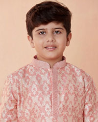 Manyavar Boys Boys Gajaree Jacquard Kurta Set