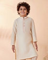 Manyavar Boys Boys Gajaree Floral Design Kurta Jacket Set
