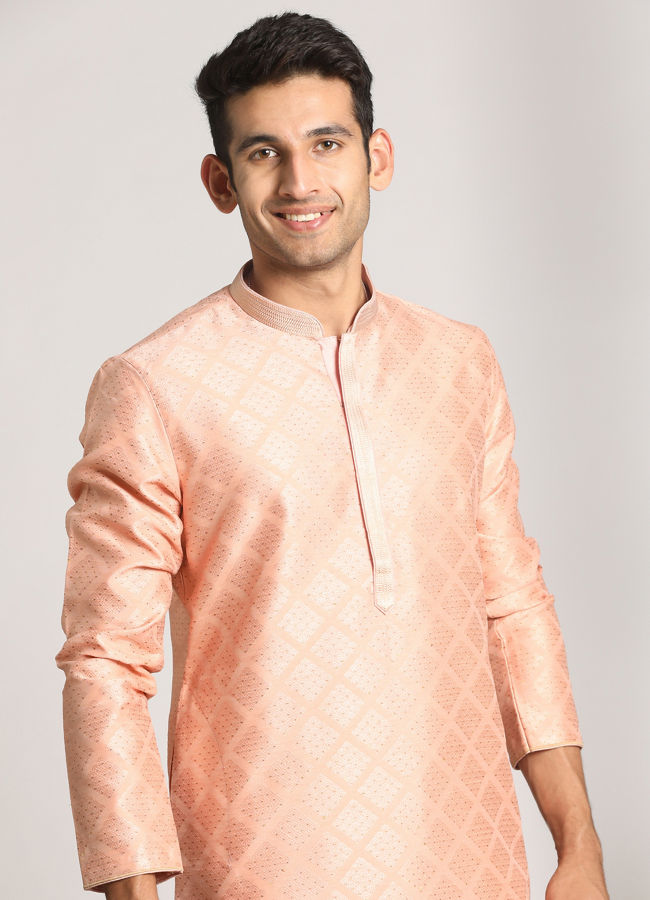 Manyavar pink kurta pajama hot sale