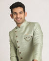 Manyavar Men Sage Green Indo Western