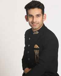 Manyavar Men Bold Black Indo Western Set