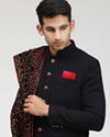 Manyavar Men Sophisticated Black Sherwani Set