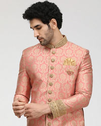 Manyavar Men Gleaming Gajaree Indian Sherwani