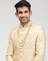 alt message - Manyavar Men Minimalist Cream Sherwani image number 0