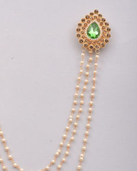 Manyavar Men Regal Bottle Green Brooch