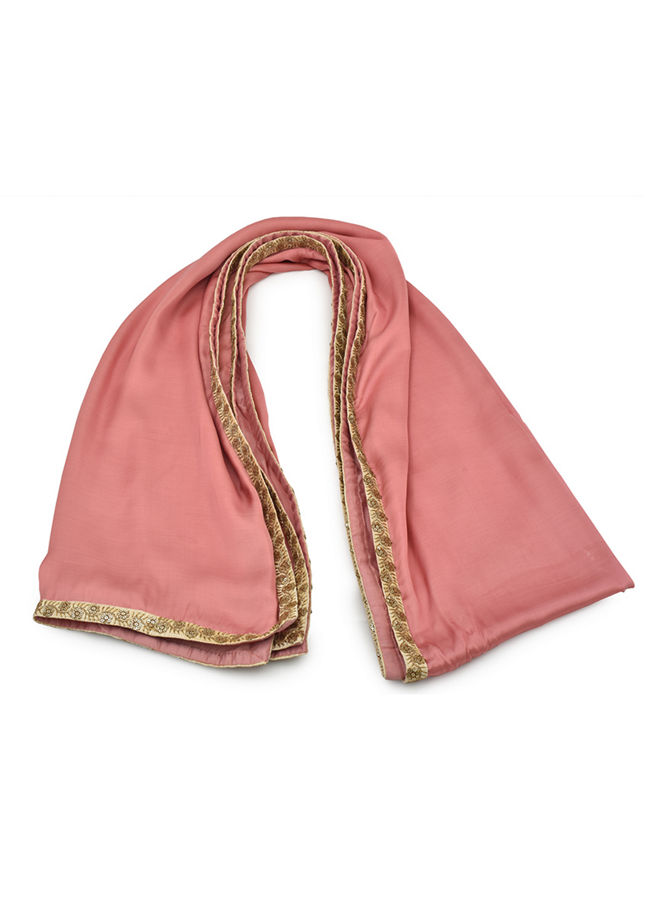 alt message - Manyavar Men Beautiful Pink Dupatta image number 2