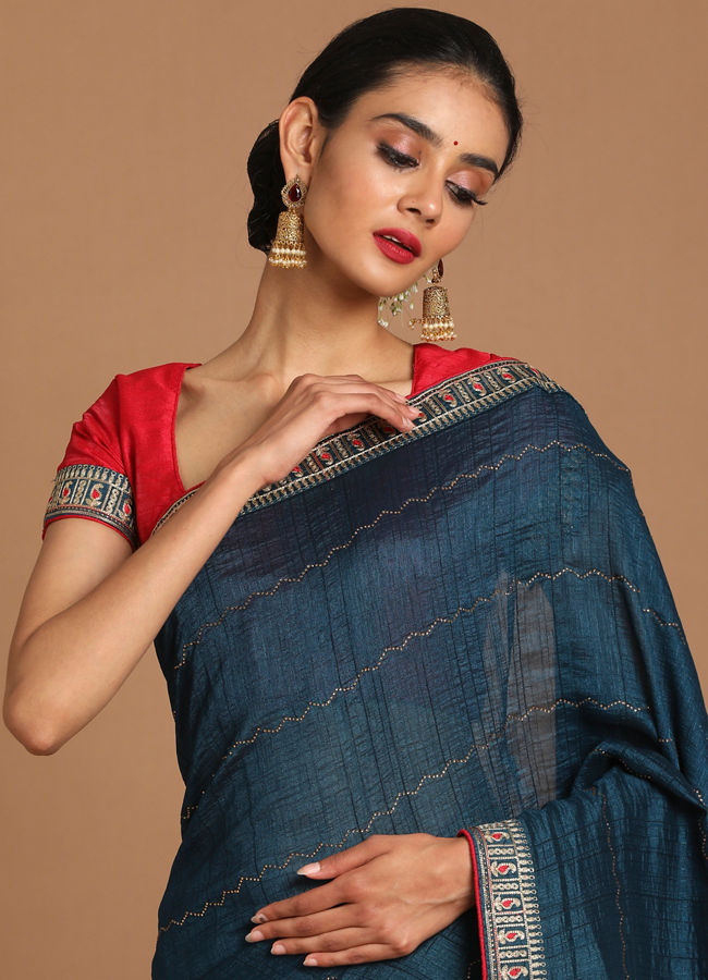Mohey Women Graceful Blue Saree